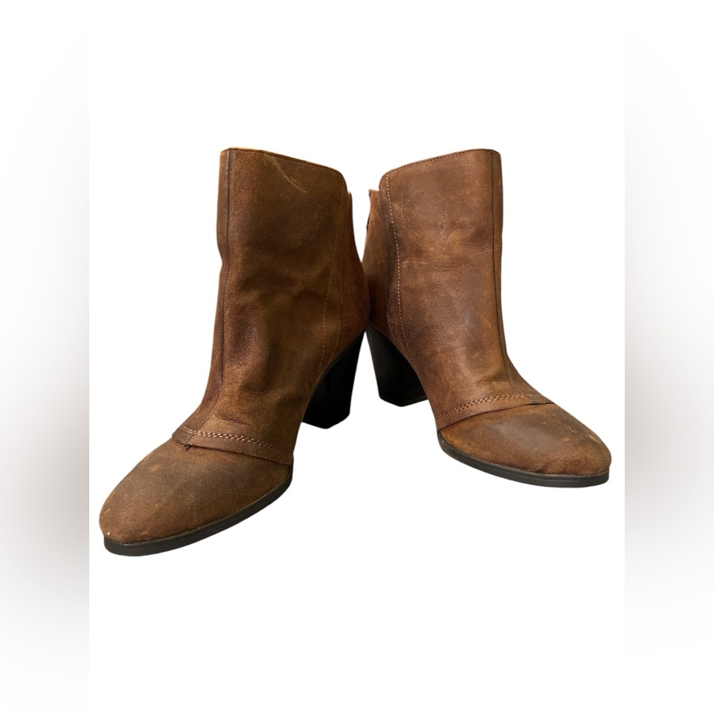 Bar III Tan Brown Heeled Leather Lillian Boots Booties Sz 9
